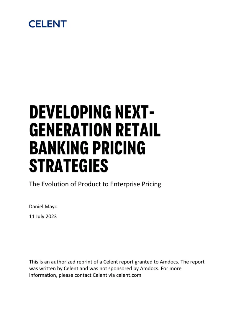 Developing Next-Generation Retail Banking Pricing Strategies