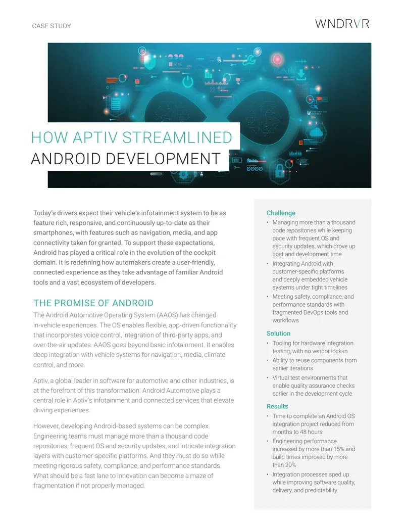 Aptiv's Streamlined Android Development Case Study