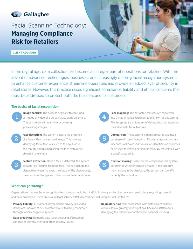 Facial Scanning Technology Compliance Risk Management
