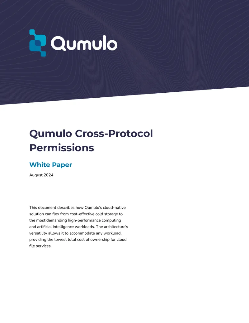 Qumulo Cross-Protocol Permissions White Paper preview page 1