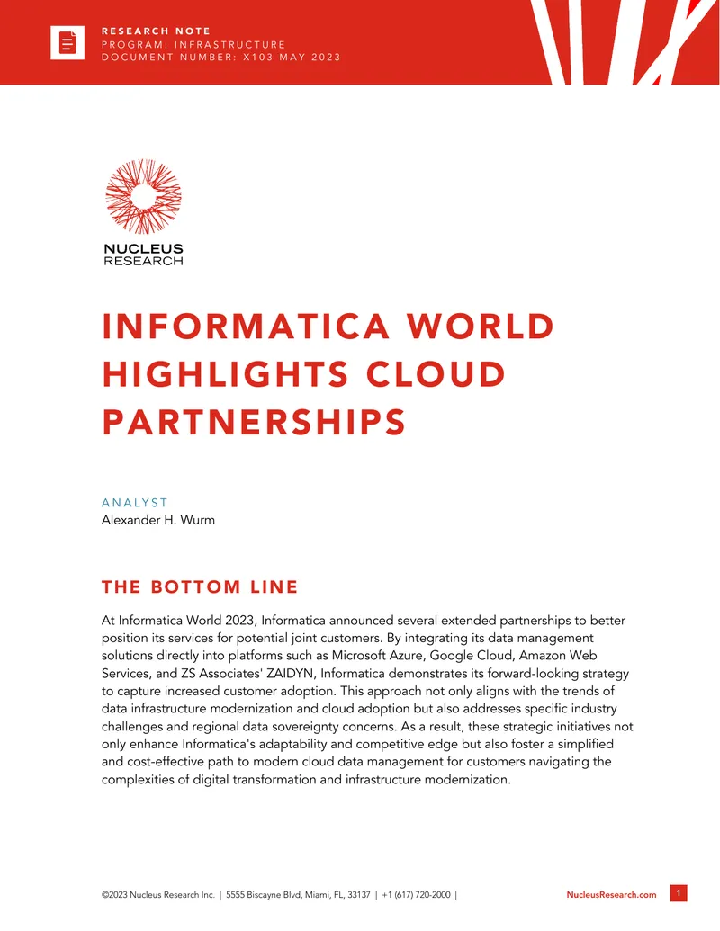 Informatica World 2023 Partnership Announcements