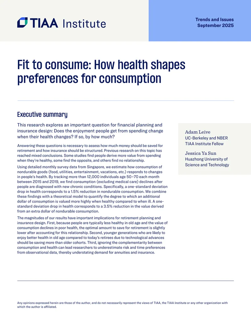 Health Impact on Consumption Preferences Study