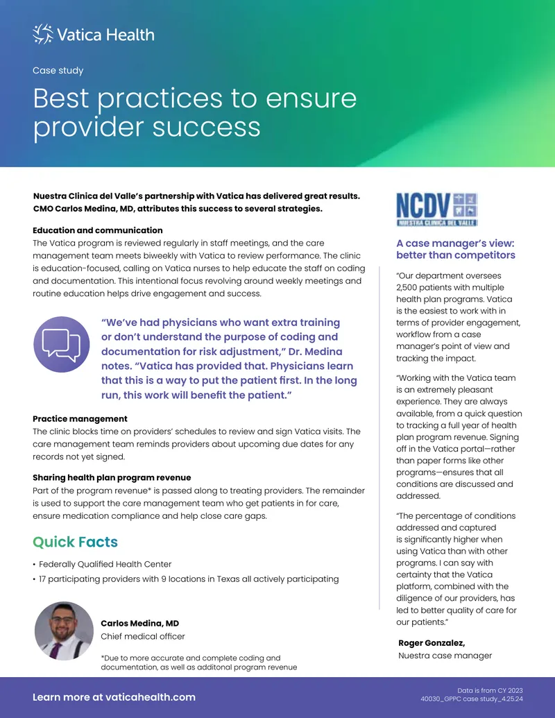 Best Practices for Provider Success with Vatica