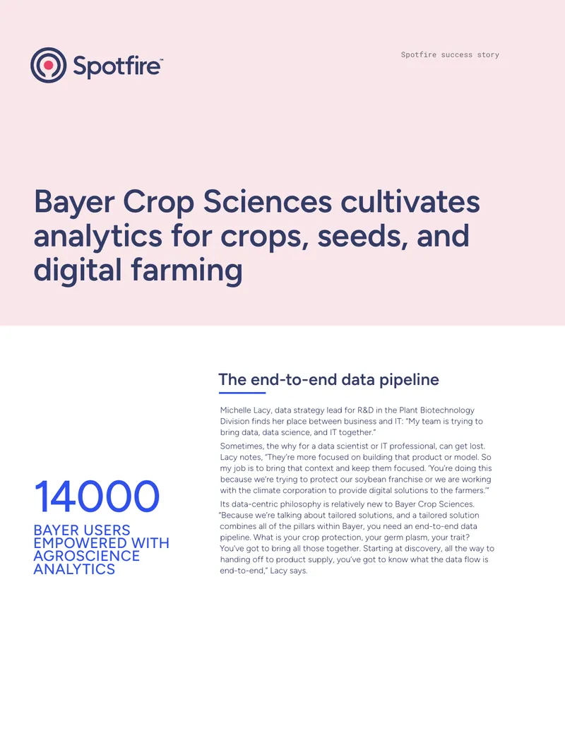 Bayer Crop Sciences Data Analytics Implementation