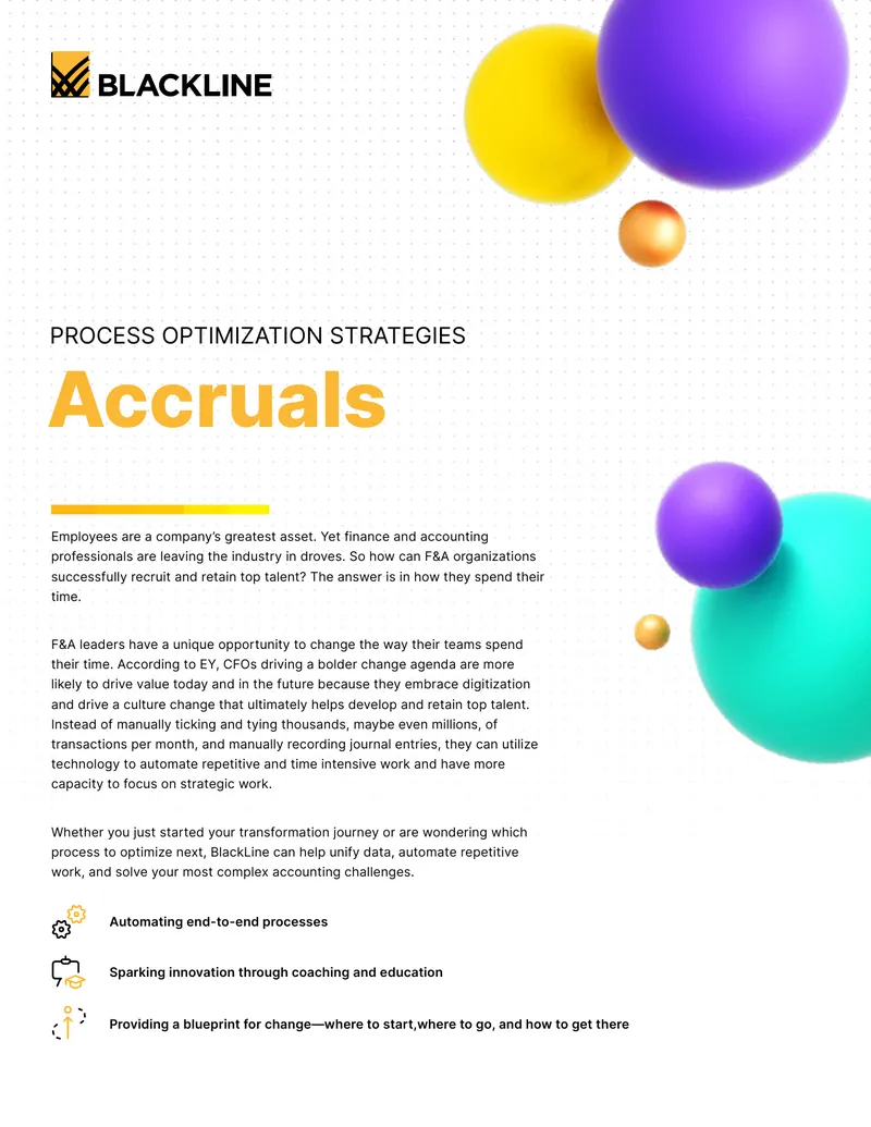 Process Optimization Strategies for Accruals
