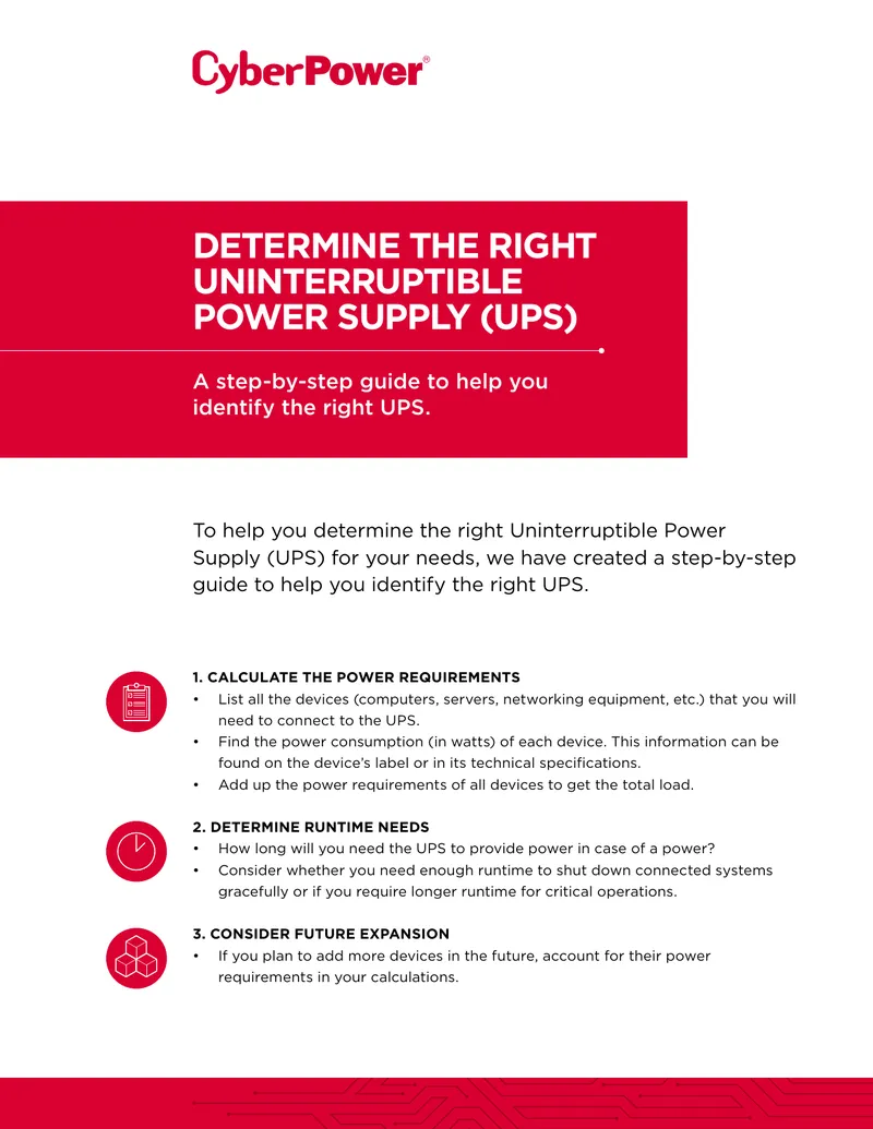 Guide to Selecting the Right Uninterruptible Power Supply