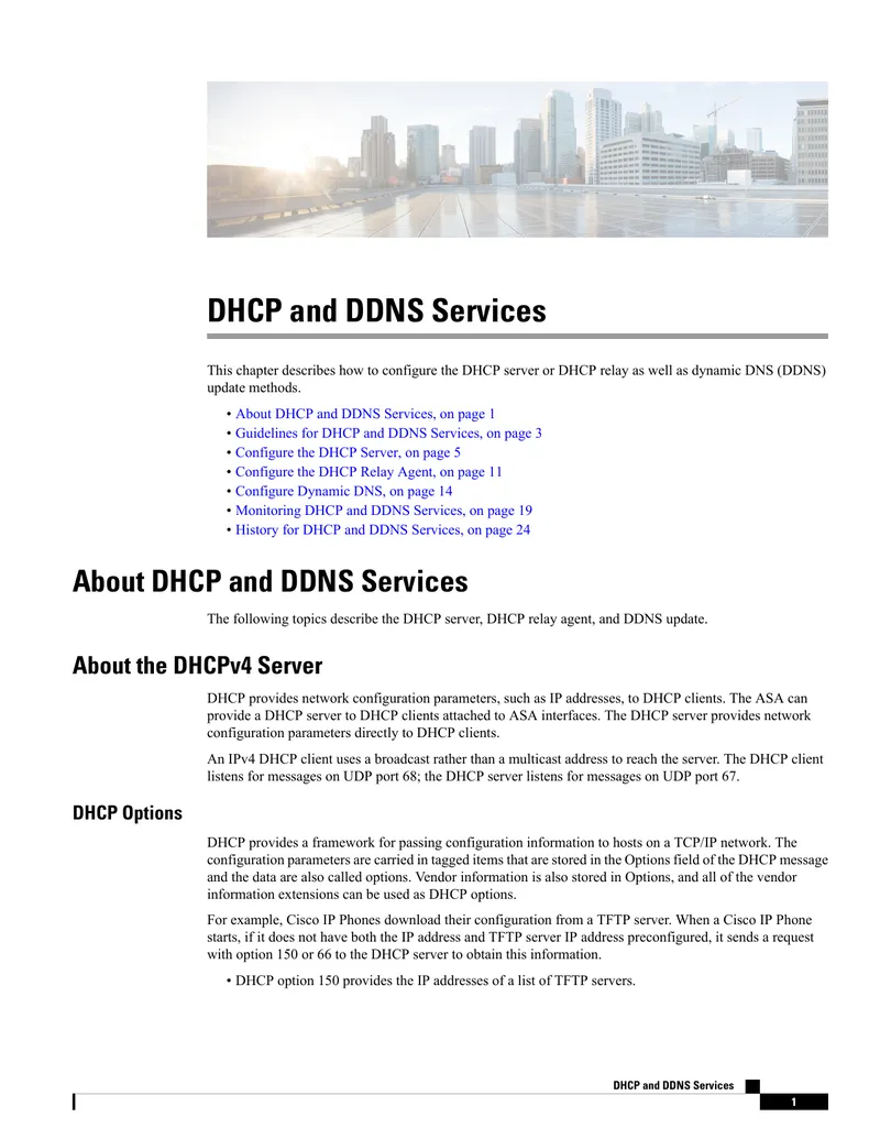 Configuration Guide for DHCP and DDNS Services