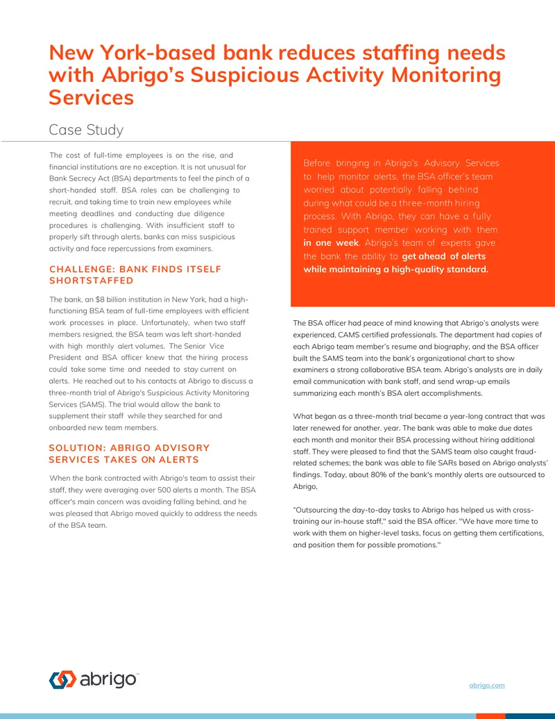 New York Bank Staffing Solution Case Study