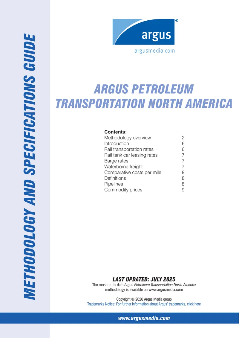 Argus Petroleum Transportation Methodology Guide