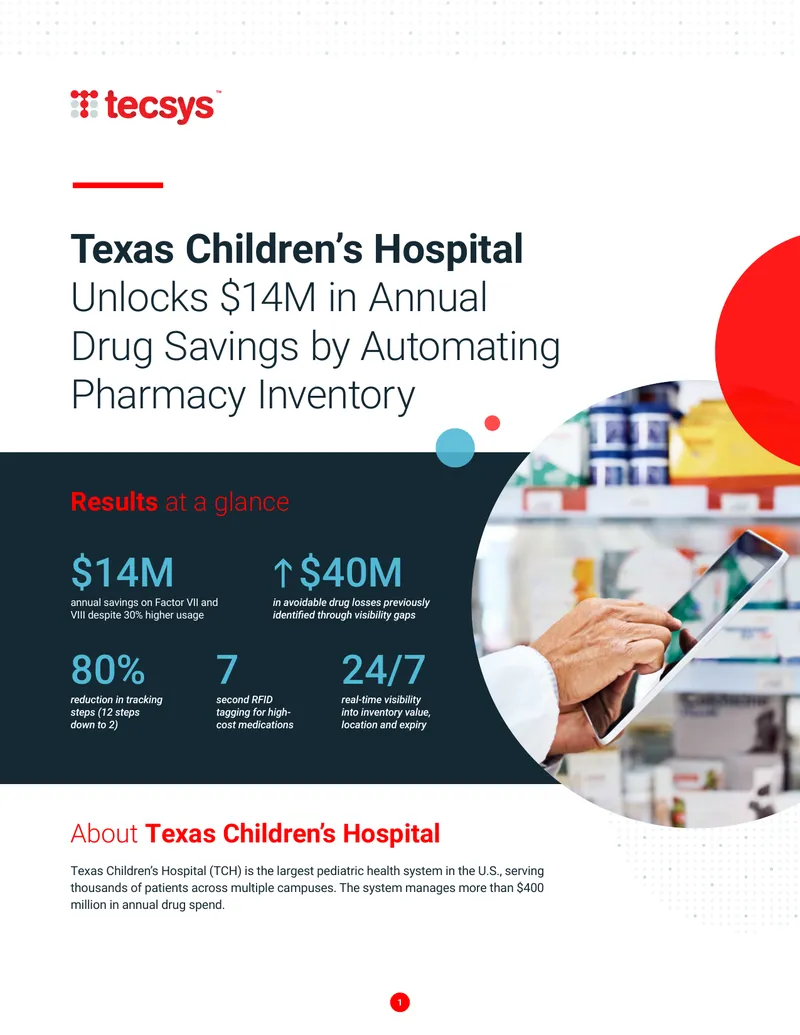 Pharmacy Inventory Automation at Texas Children’s Hospital