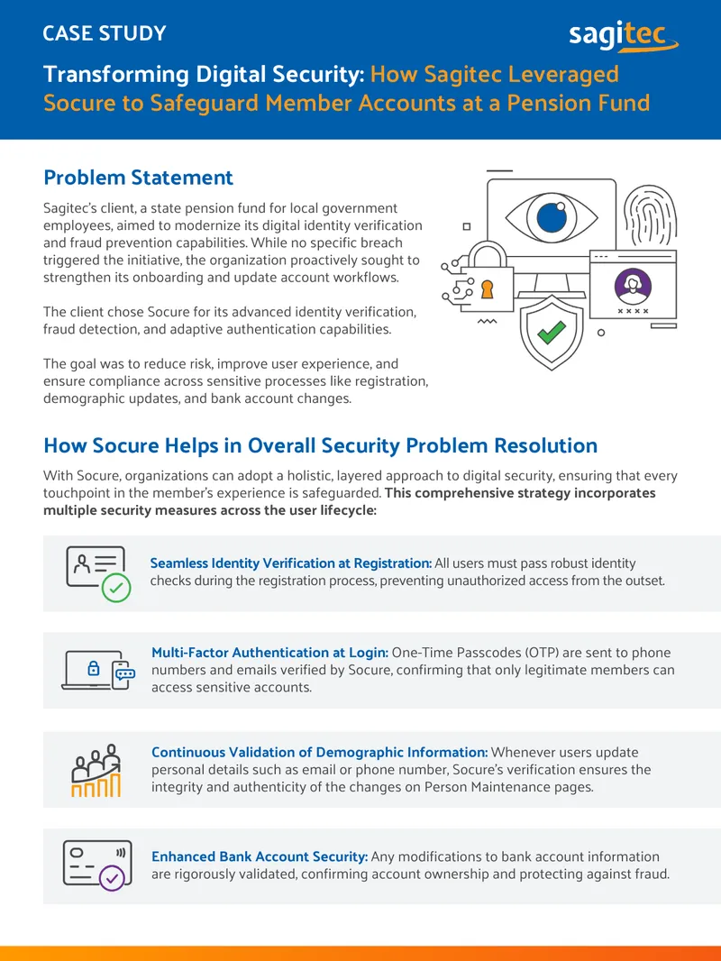 Sagitec Case Study on Socure Implementation