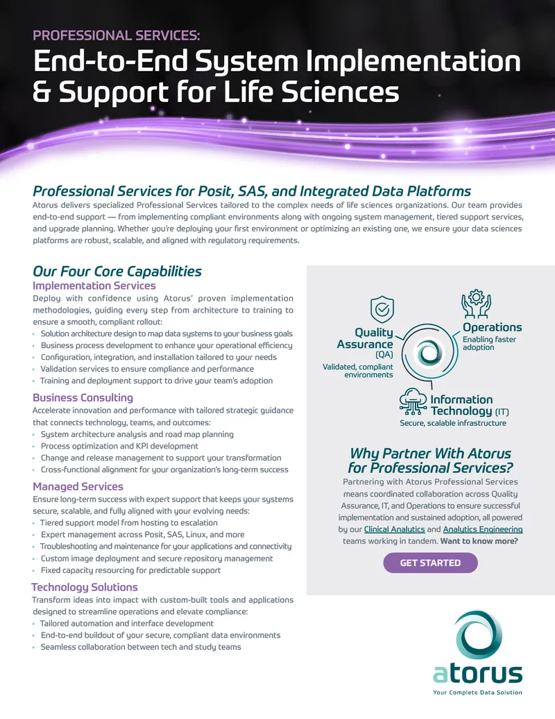 End-to-End System Implementation and Support for Life Sciences