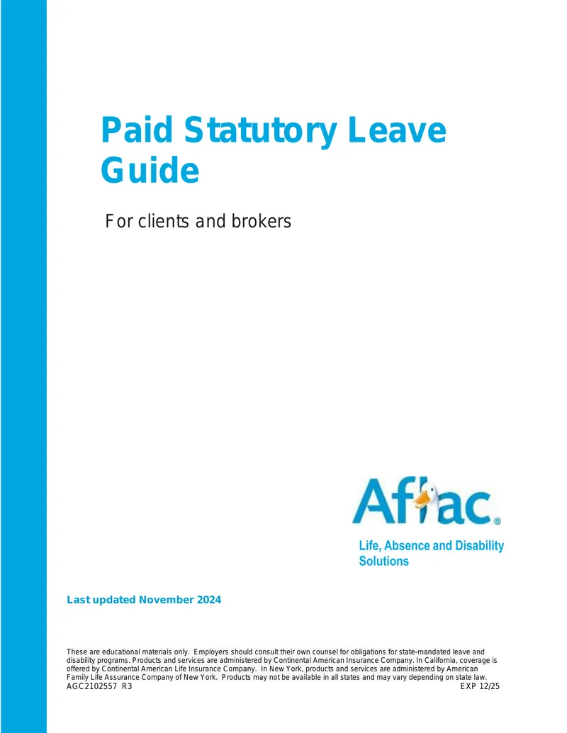 Paid Statutory Leave Guide for Clients and Brokers