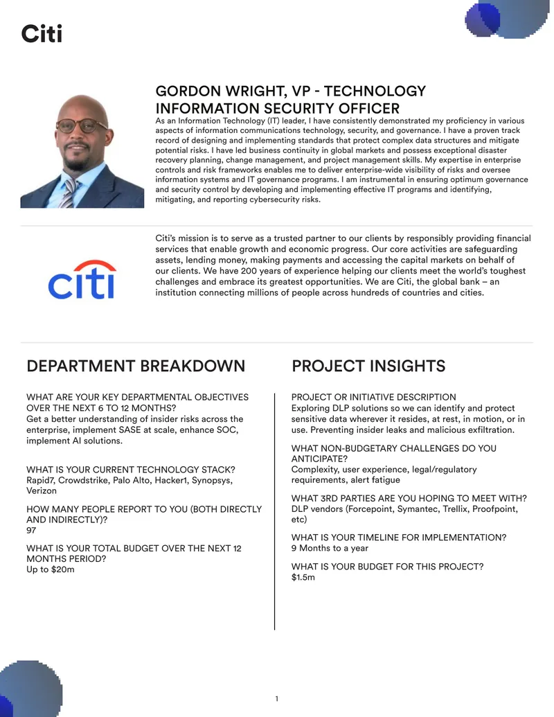 Information Security Leadership and Strategic Objectives