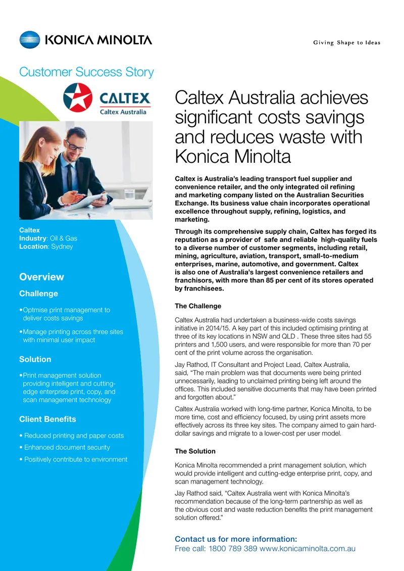 Caltex Australia Print Management Solution Case Study