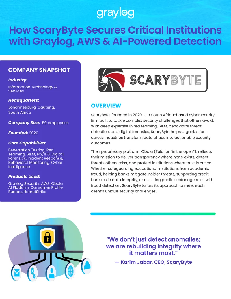 ScaryByte Cybersecurity Solutions Overview