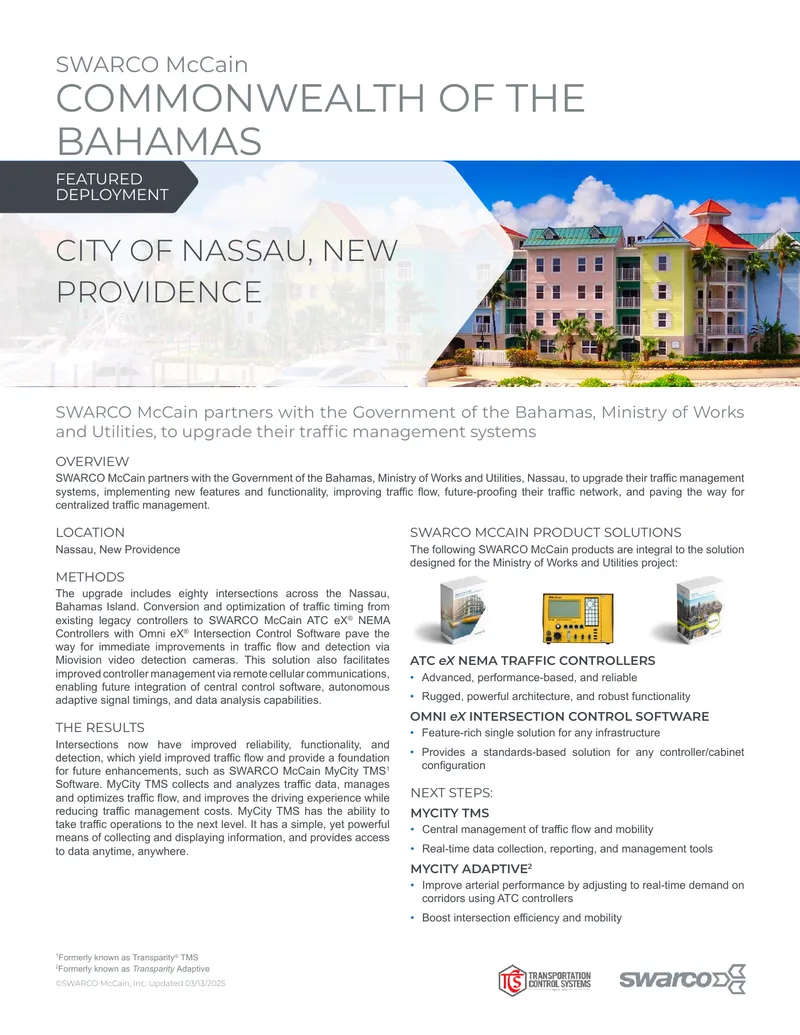 Traffic Management System Upgrade in Nassau