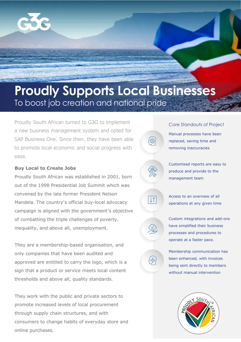 Proudly South African SAP Business One Implementation