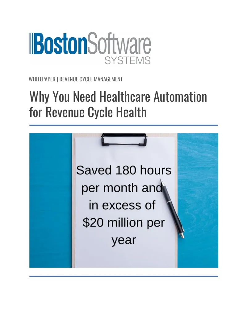Healthcare Automation for Revenue Cycle Management