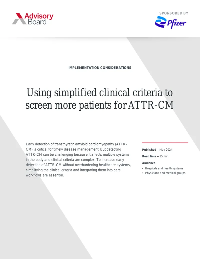 Implementation Considerations for ATTR-CM Screening