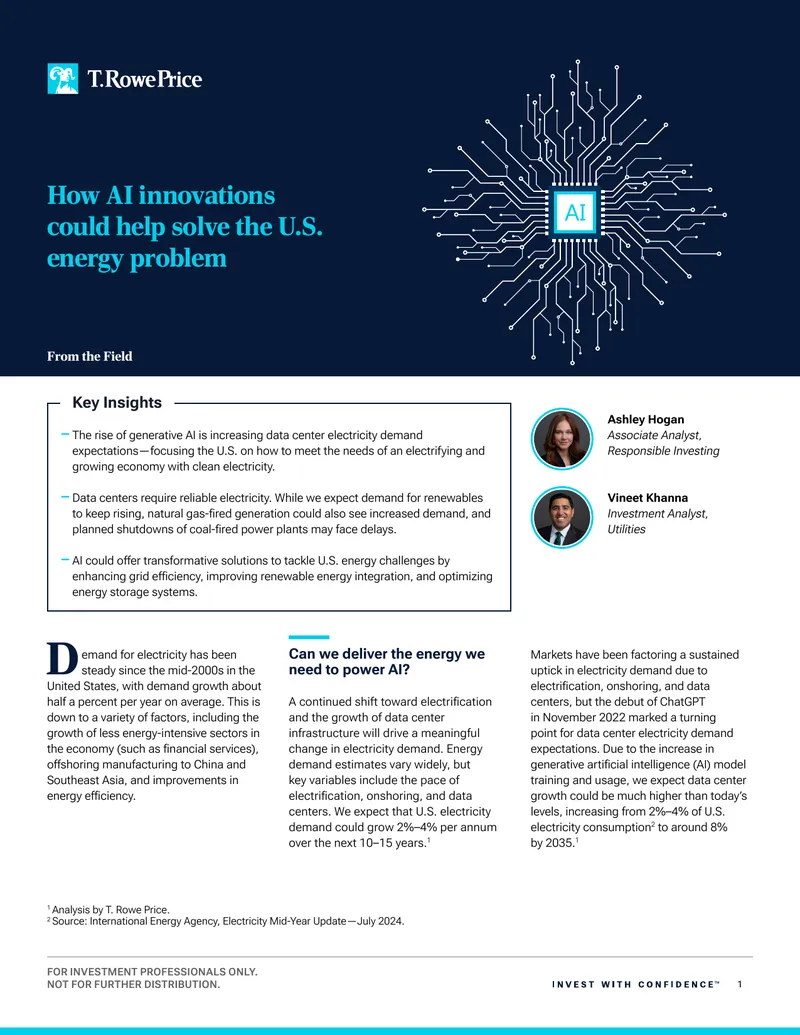 AI Innovations Addressing U.S. Energy Challenges