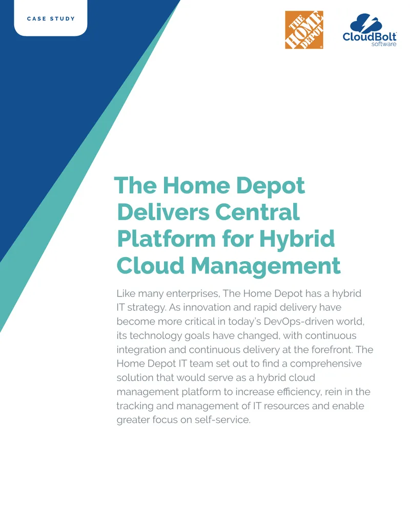 Home Depot Hybrid Cloud Management Case Study