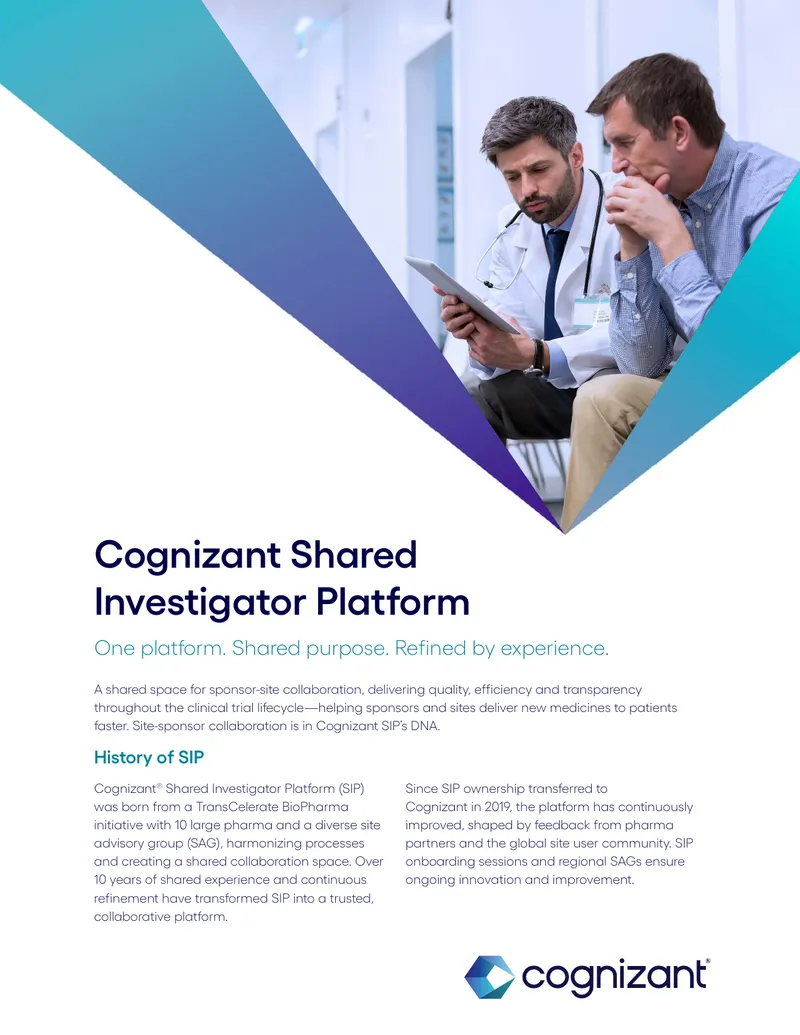 Cognizant Shared Investigator Platform Overview