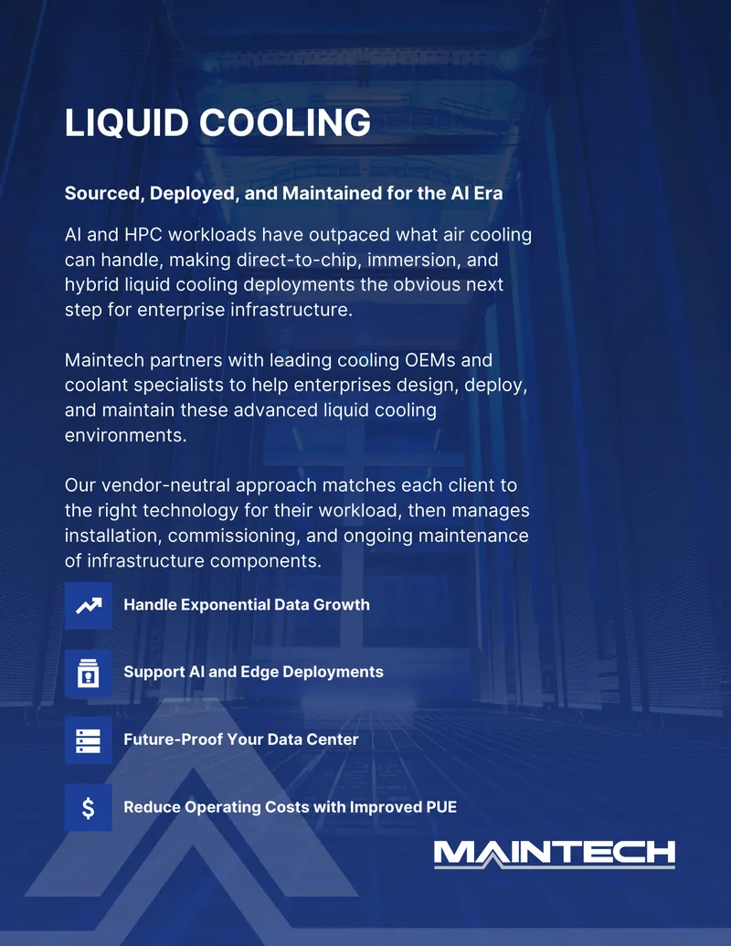 Liquid Cooling Solutions for AI Workloads