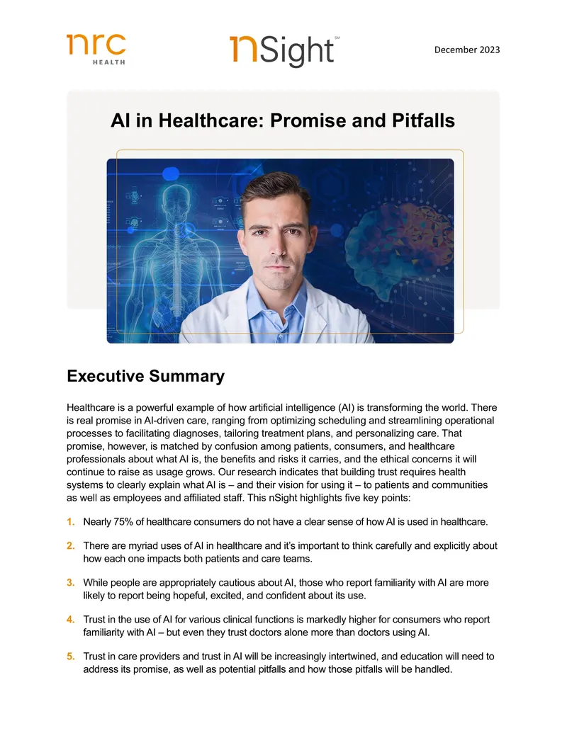 AI in Healthcare: Promise and Pitfalls