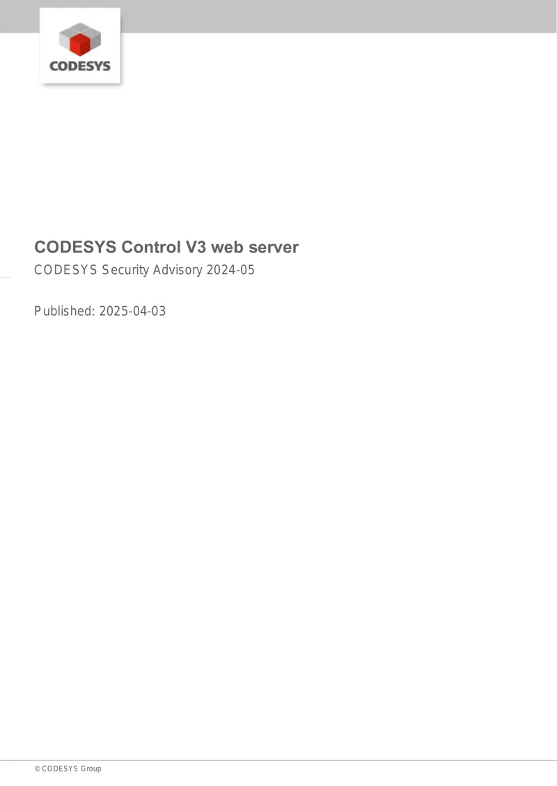 CODESYS Security Advisory 2024-05