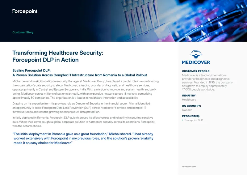 Scaling Forcepoint DLP Across Medicover's IT Infrastructure