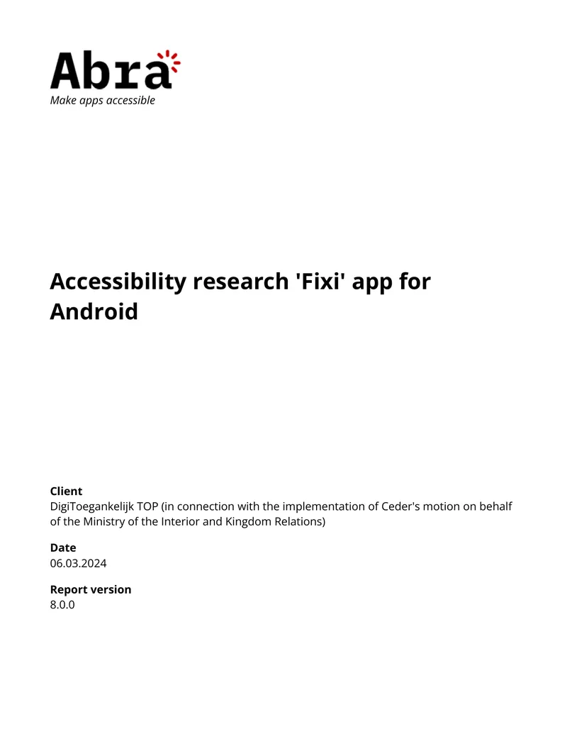 Accessibility Research Report for Fixi App