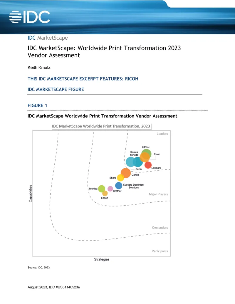 Worldwide Print Transformation 2023 Vendor Assessment