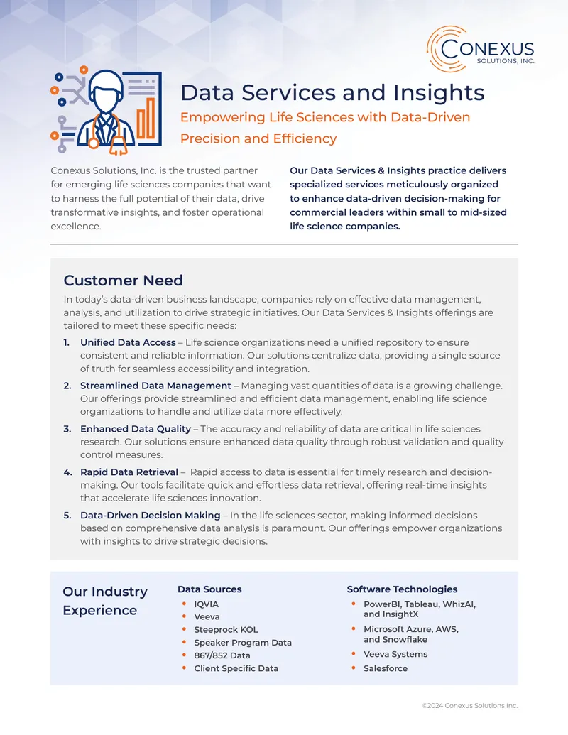 Data Services and Insights for Life Sciences