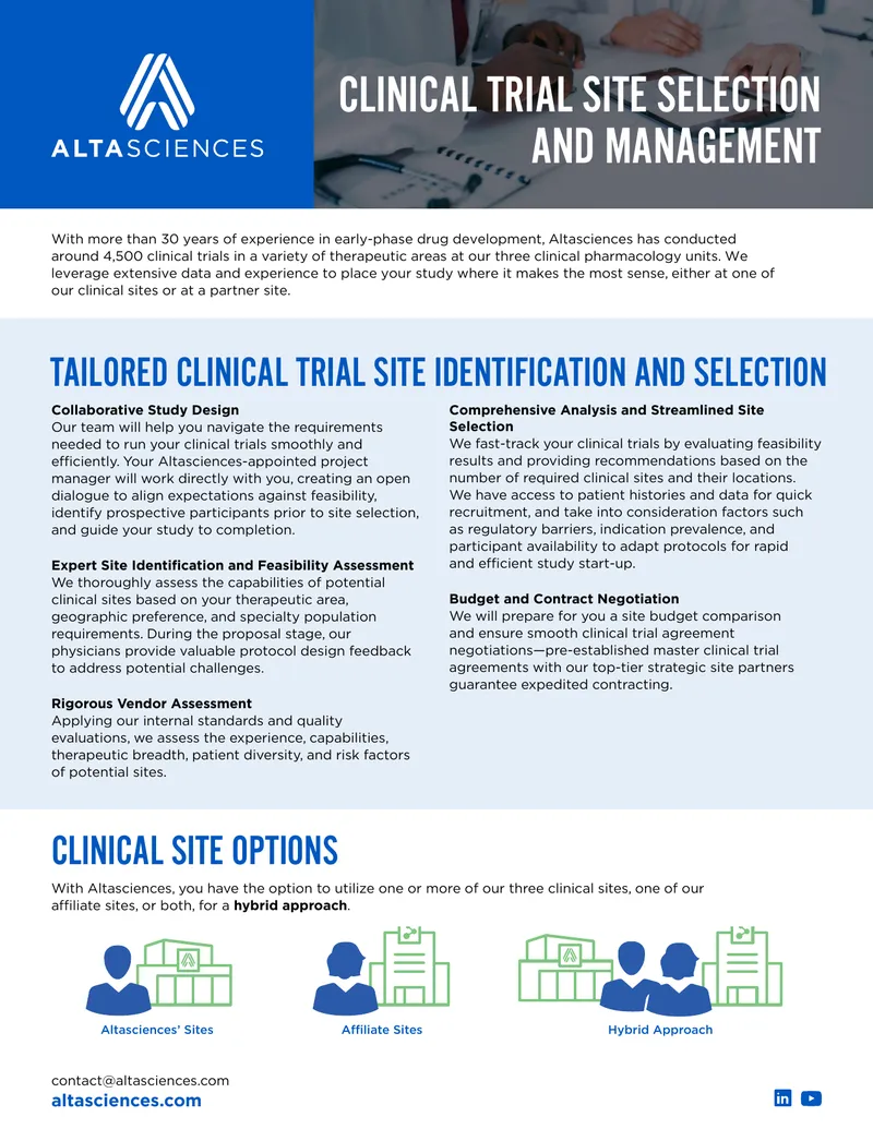 Clinical Trial Site Selection and Management Guide