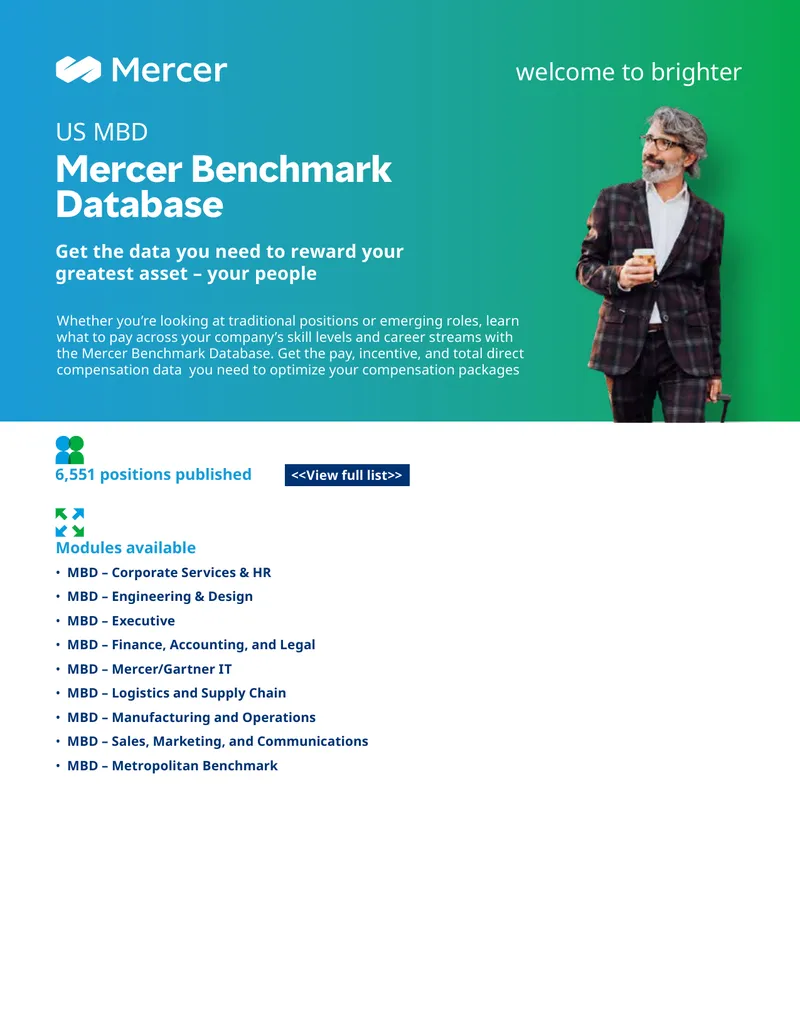 Mercer Benchmark Database Overview