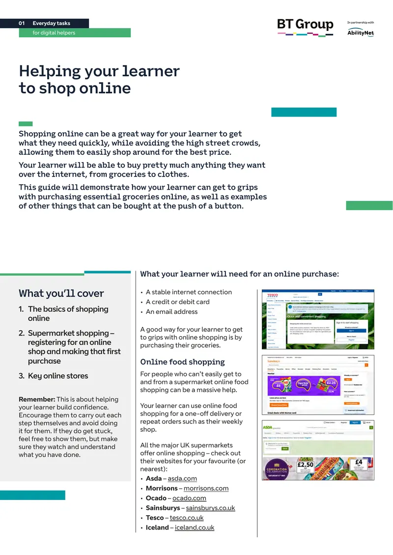Guide to Online Shopping for Learners
