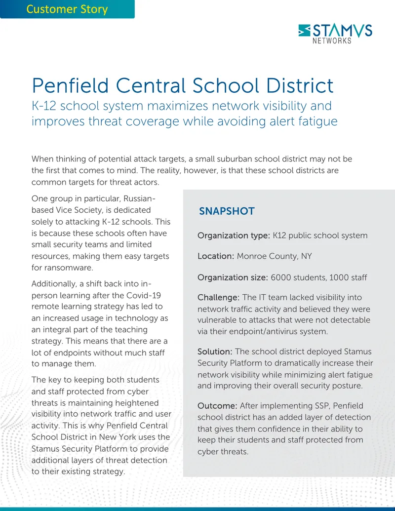 Penfield Central School District Cybersecurity Strategy