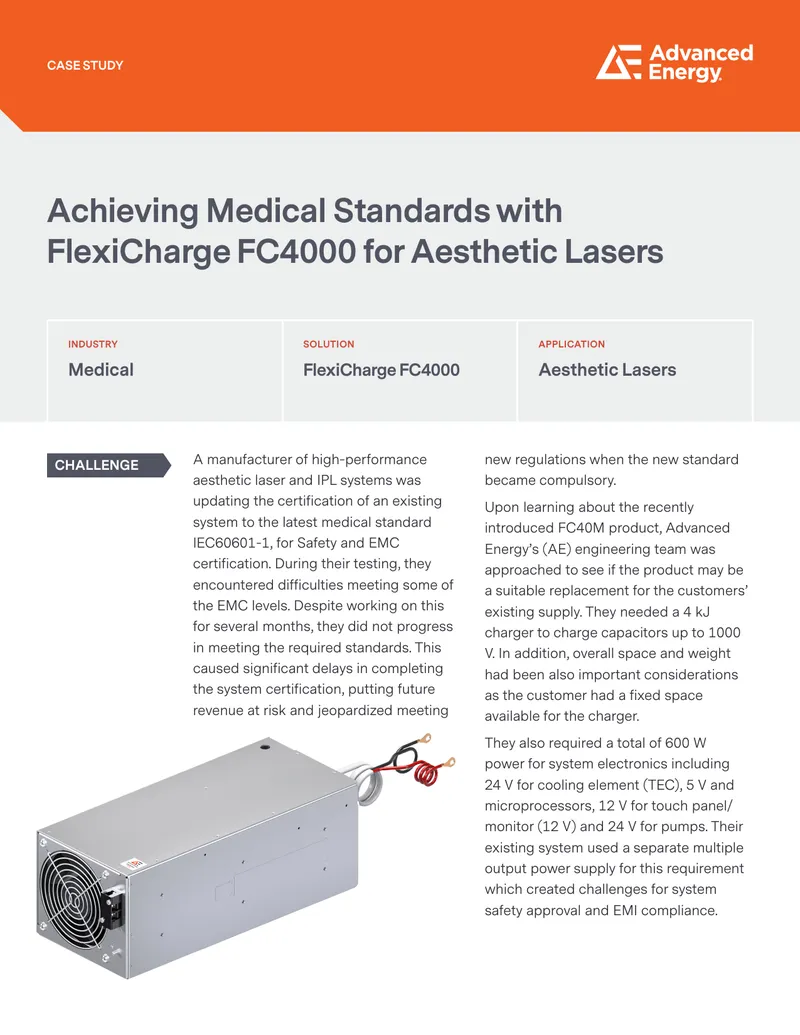 Achieving Medical Standards with FlexiCharge FC4000