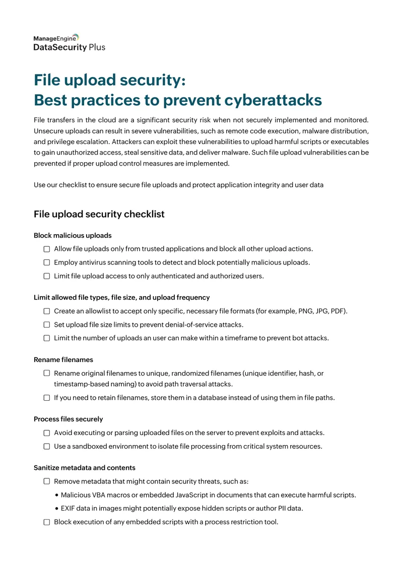 File Upload Security Best Practices Guide