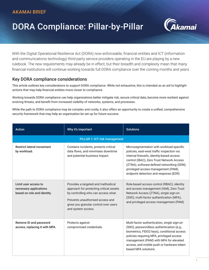 DORA Compliance Key Considerations Guide