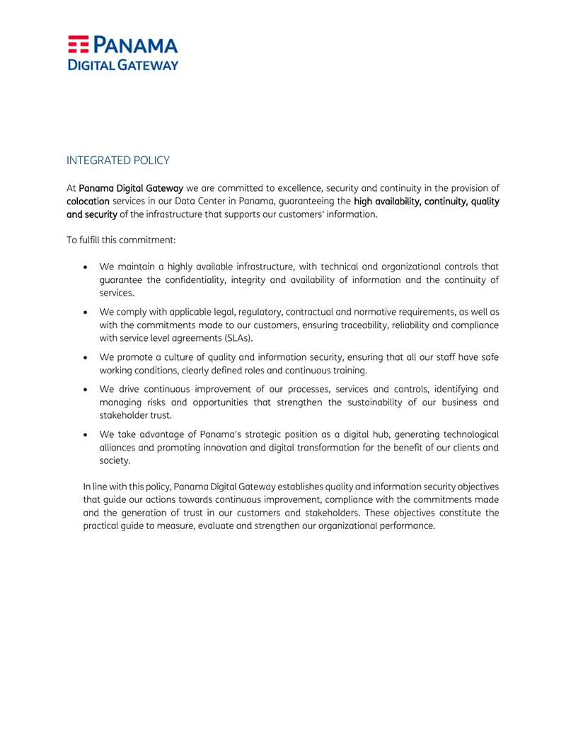 Integrated Policy for Colocation Services