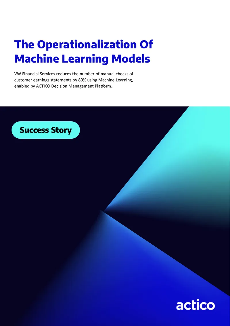Operationalization of Machine Learning Models at VW Financial Services