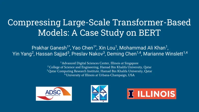 Compressing Large-Scale Transformer-Based Models Case Study
