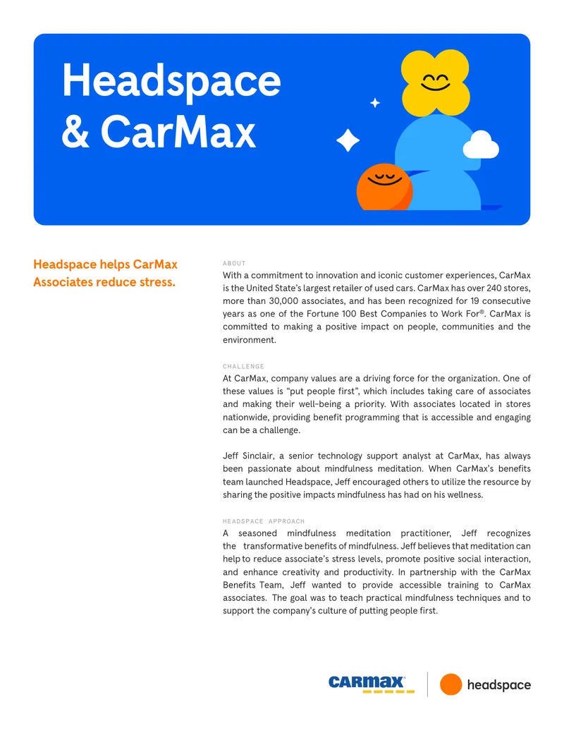 Mindfulness Meditation Program at CarMax