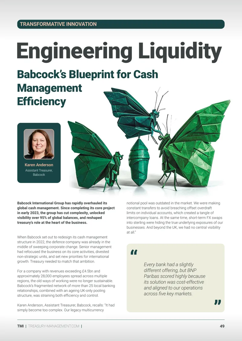 Babcock International Cash Management Transformation