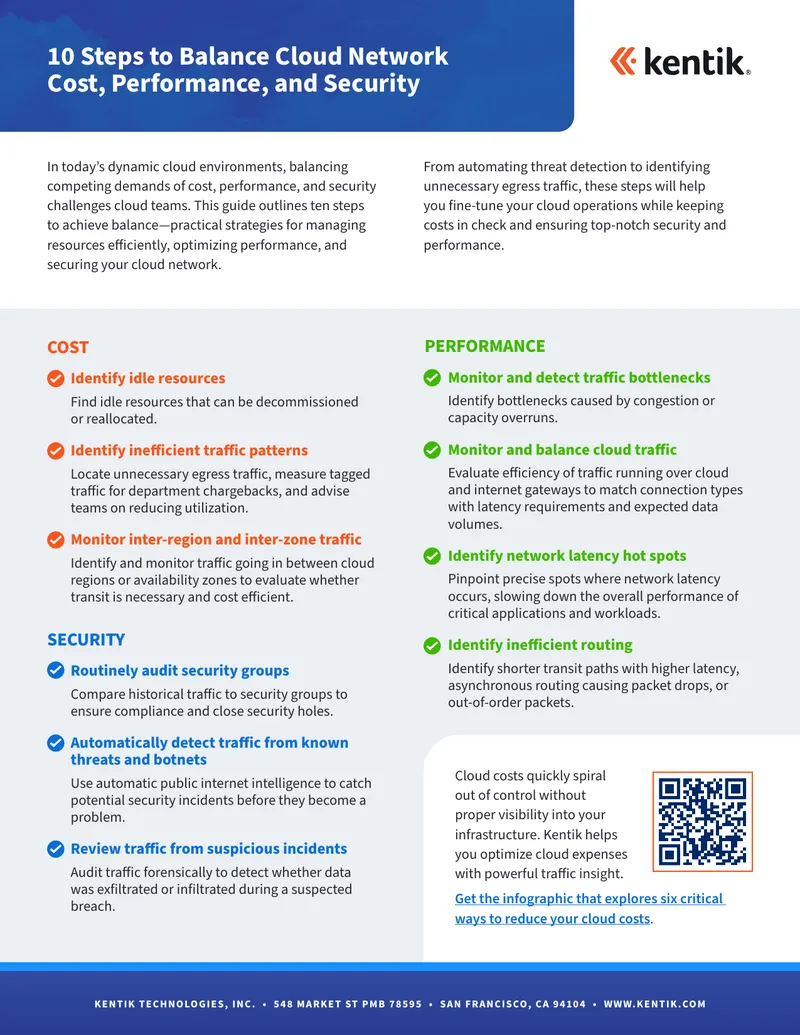Ten Steps to Balance Cloud Network Cost, Performance, and Security