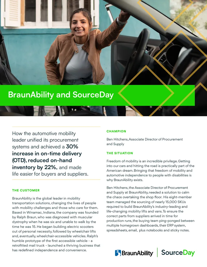 BraunAbility Procurement System Improvement Case Study
