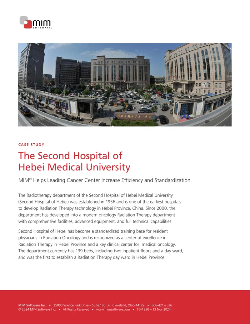MIM Software Enhances Radiotherapy at Hebei Medical University