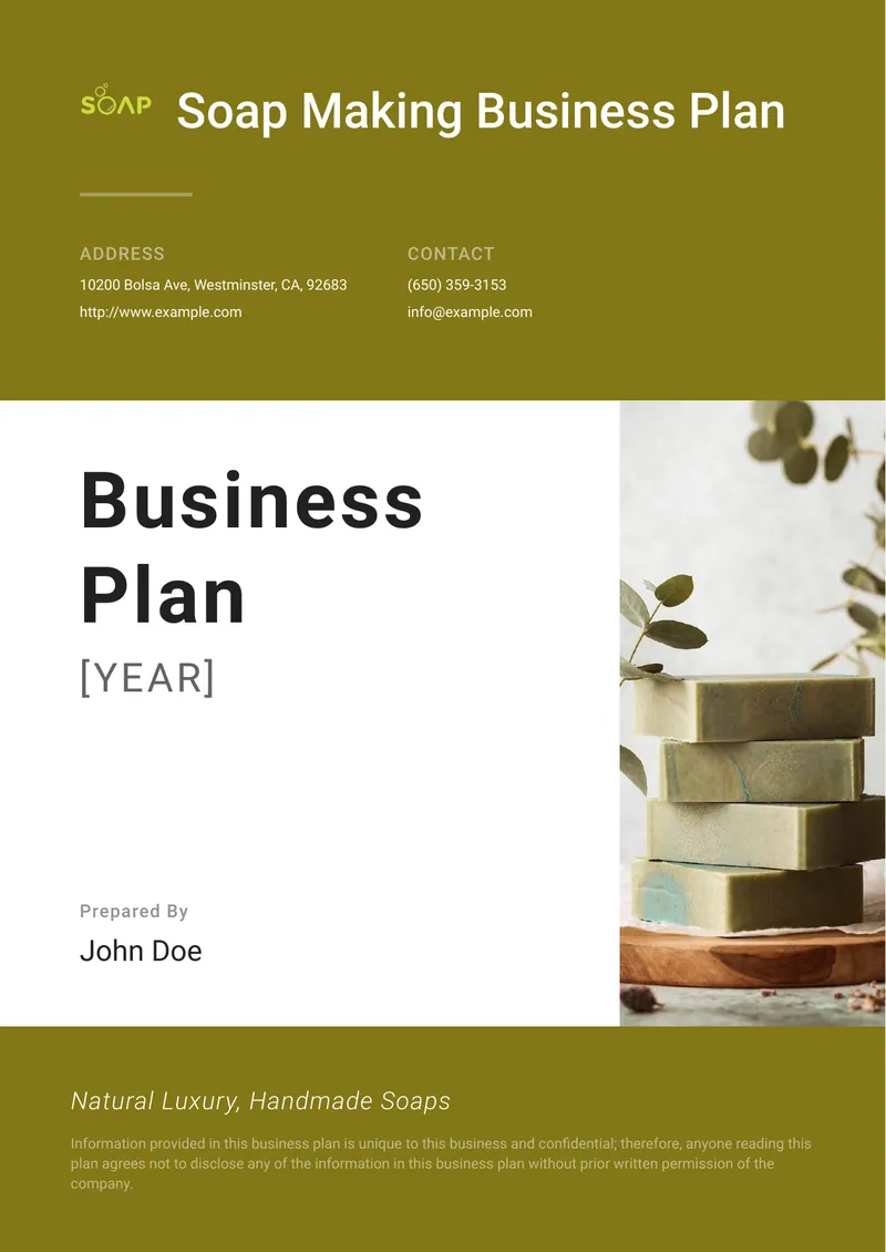 Soap Making Business Plan Overview